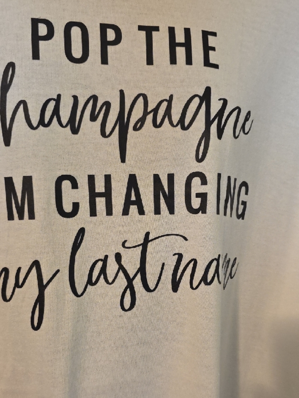White Graphic Tee "Pop the Champagne" - Picture 2 of 7